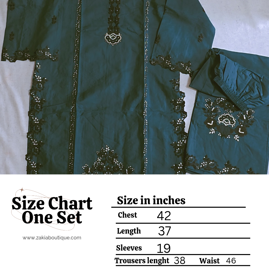 2pc coord asian set, embroidery