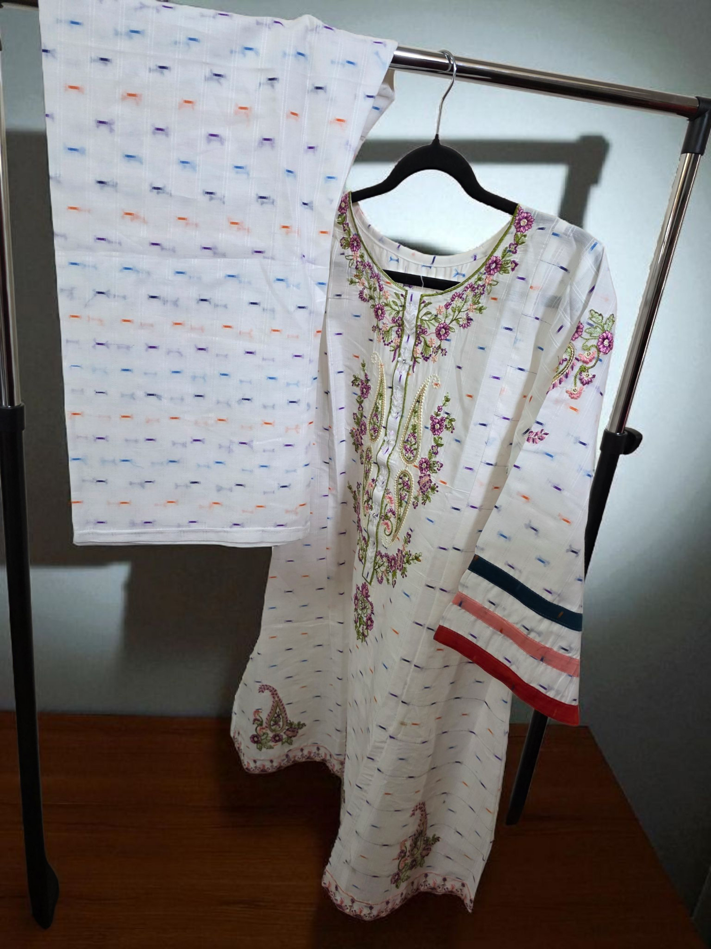 Elegant 2pc coord asian set, frock style