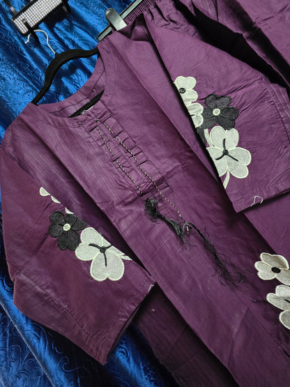 Beautiful 2pc coord set, floral embroidered