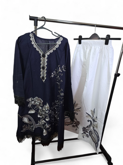 Elegant Frock design Kurta set, cotton