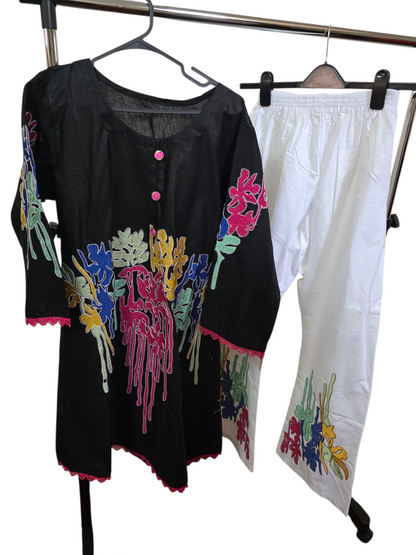 2pc coord frock style Kuri set, cotton