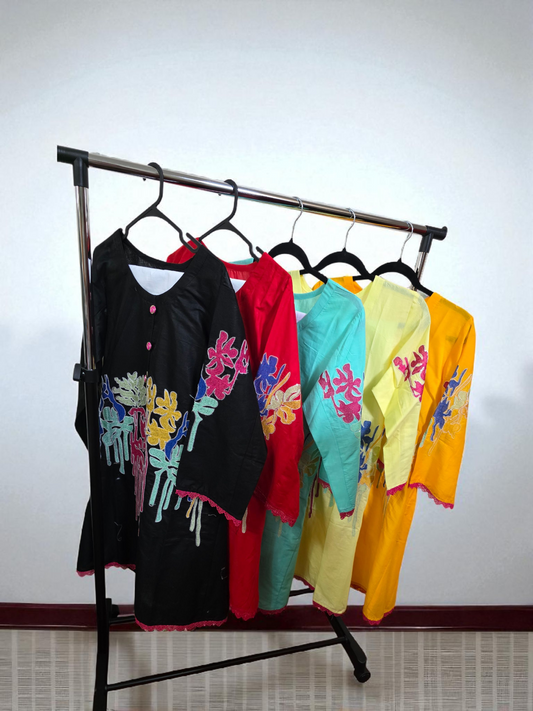 2pc coord frock style Kuri set, cotton