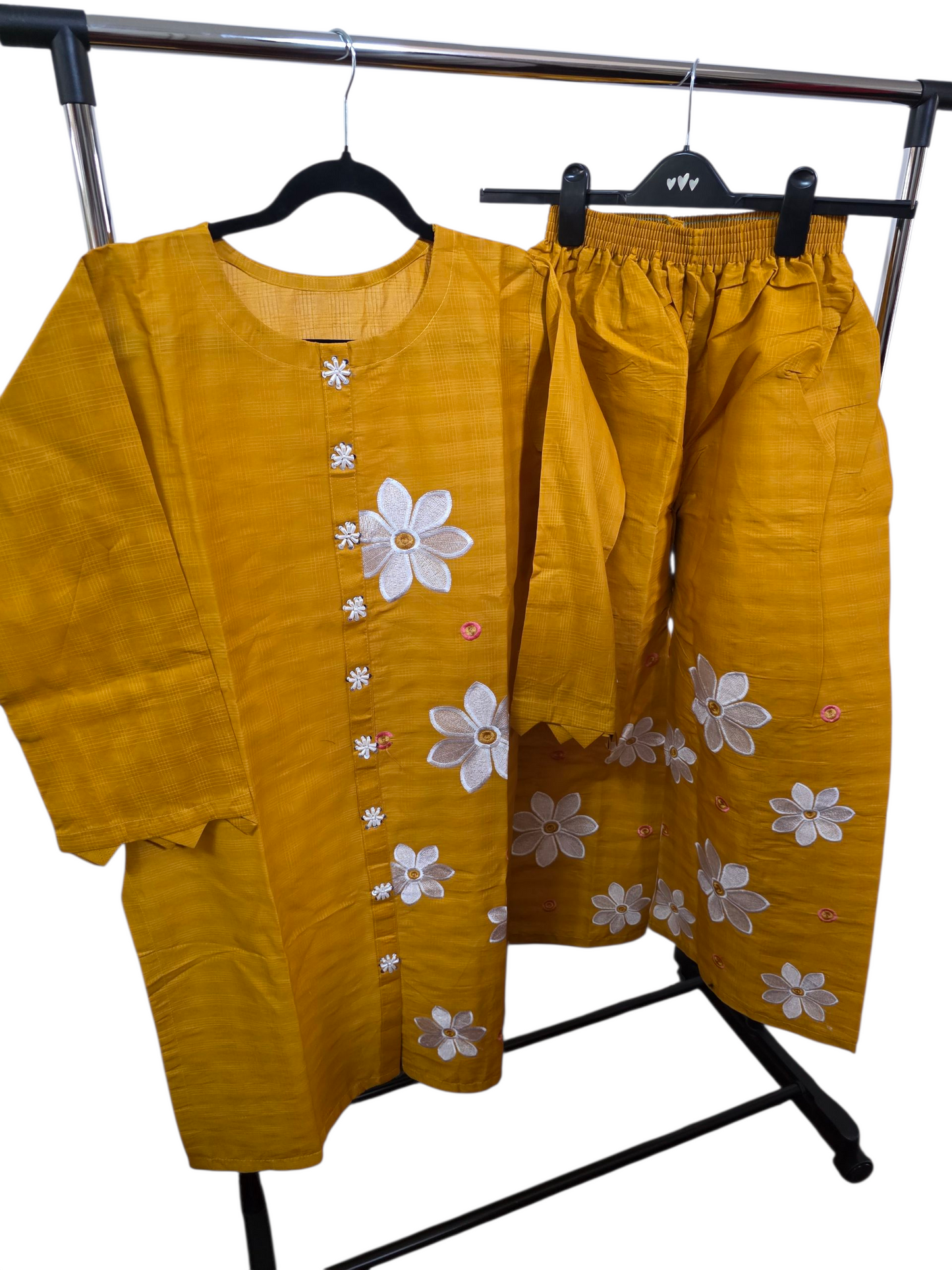 Floral 2pc coord asian set, cotton