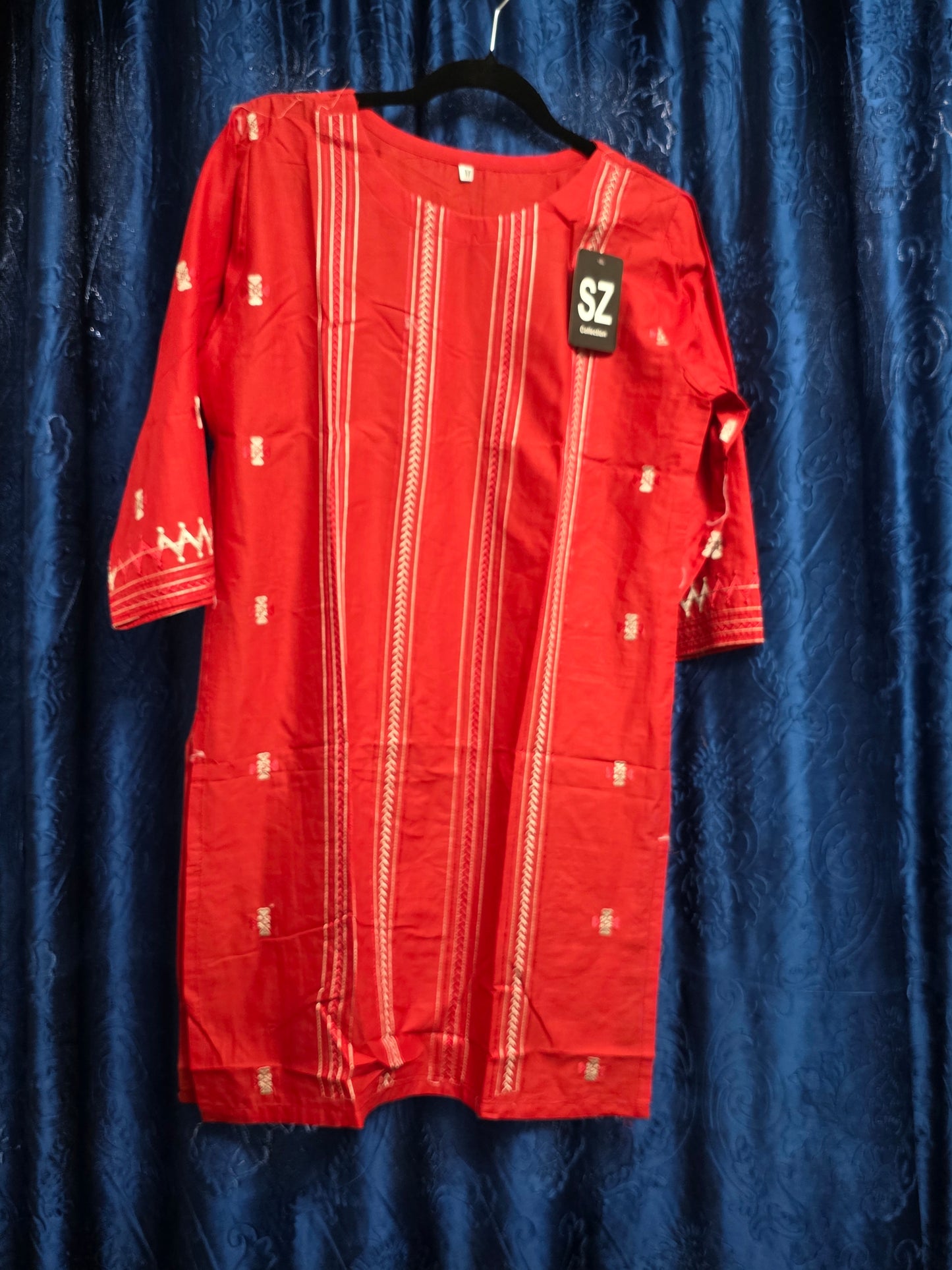 Red Kurta, simple and elegant