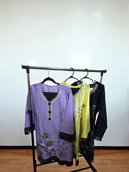 Elegant Frock design Kurta set, cotton