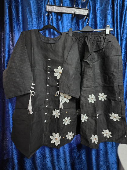 2pc Elegant sleeve string detail, coord set