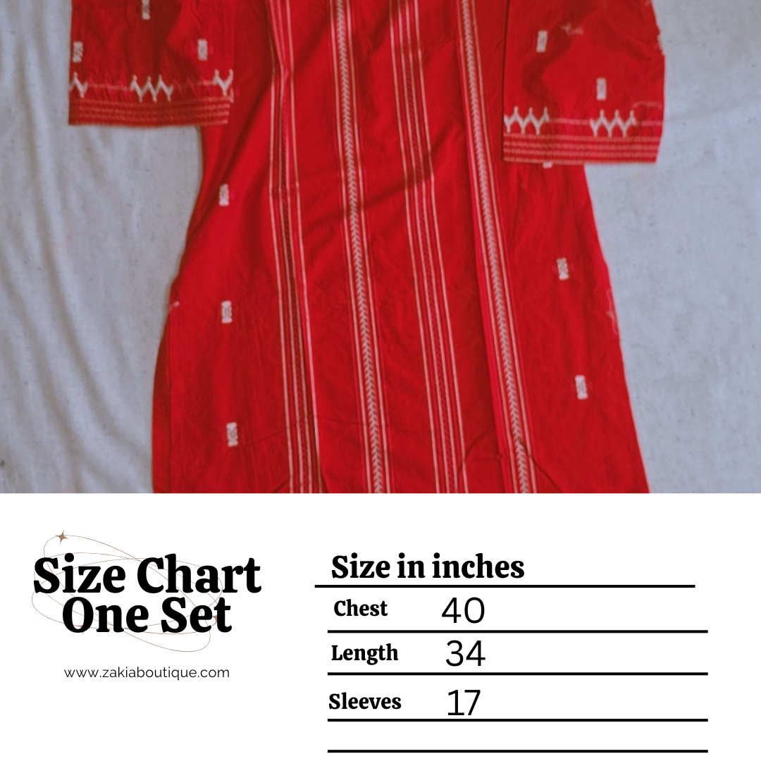 Red Kurta, simple and elegant