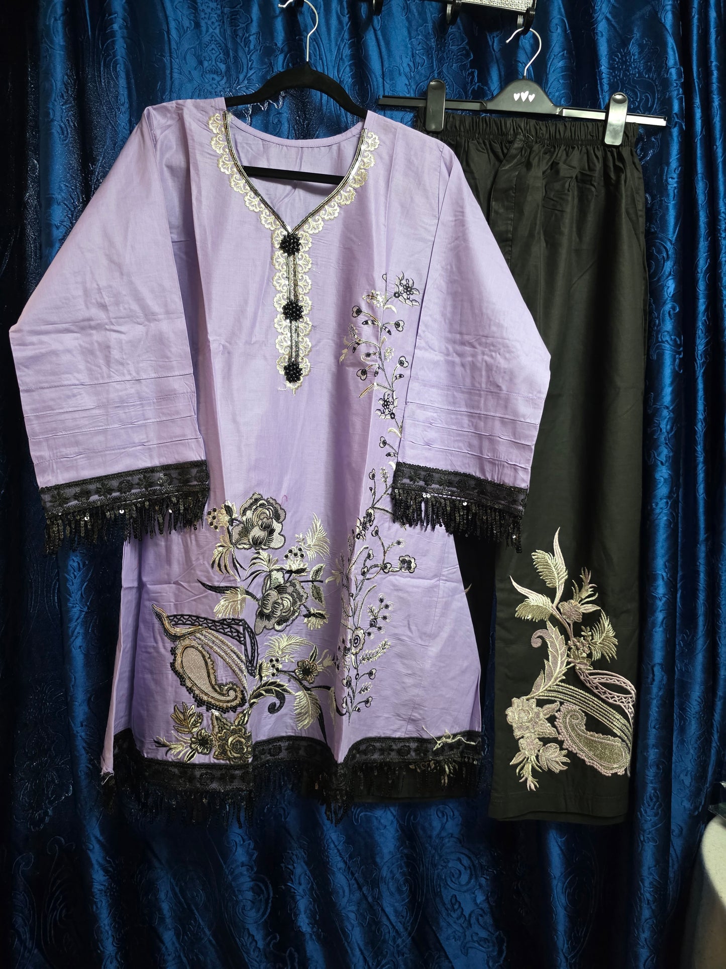 Elegant Frock design Kurta set, cotton