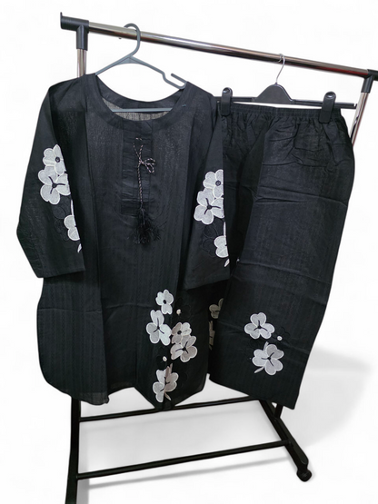 Beautiful 2pc coord set, floral embroidered