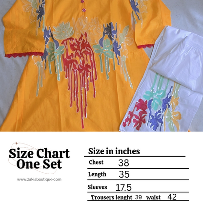 2pc coord frock style Kuri set, cotton