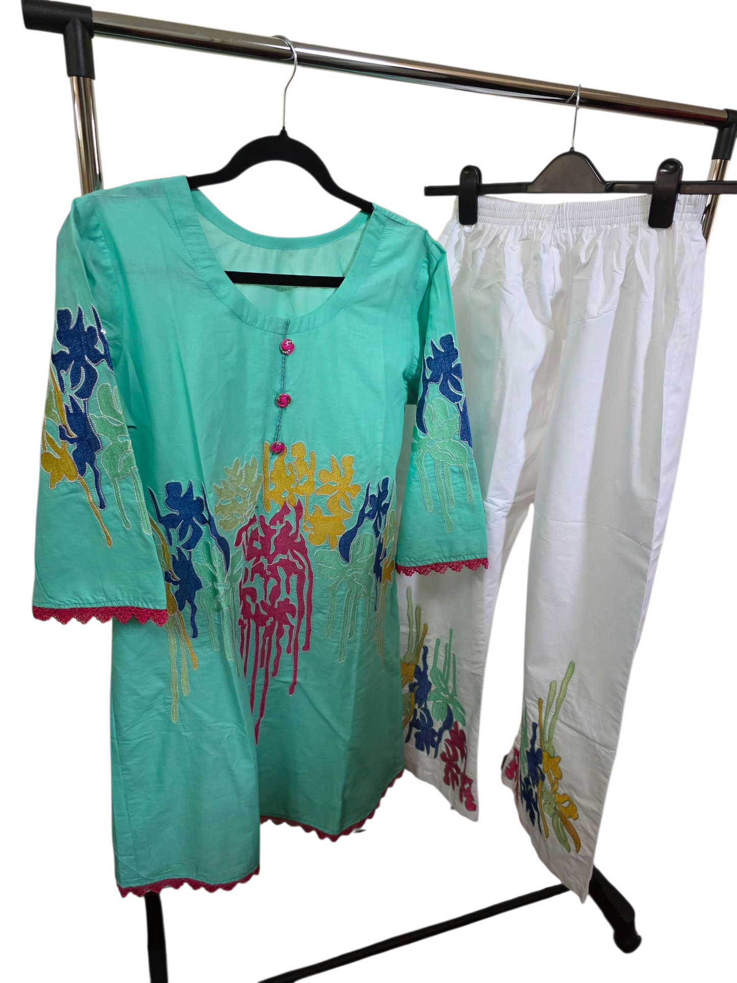 2pc coord frock style Kuri set, cotton